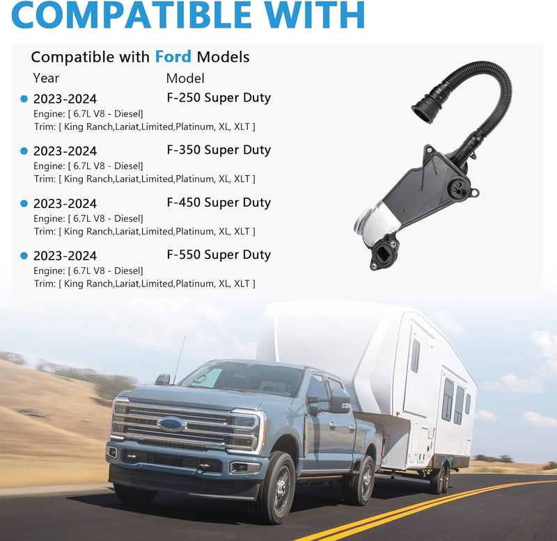 FRGOLIN Diesel Air Oil Separator Assembly Compatible with Ford Super Duty 6.7L 2023 2024 Replaces PC3Z-6A785-A PC3Z6A785A - Image 2